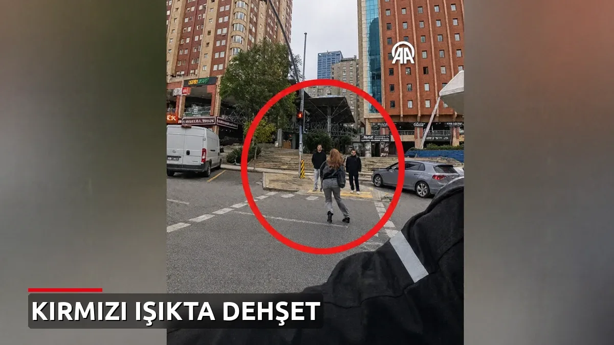 Ataşehir'de kırmızı ışıkta karşıdan geçen yayaya motosiklet çarptı
