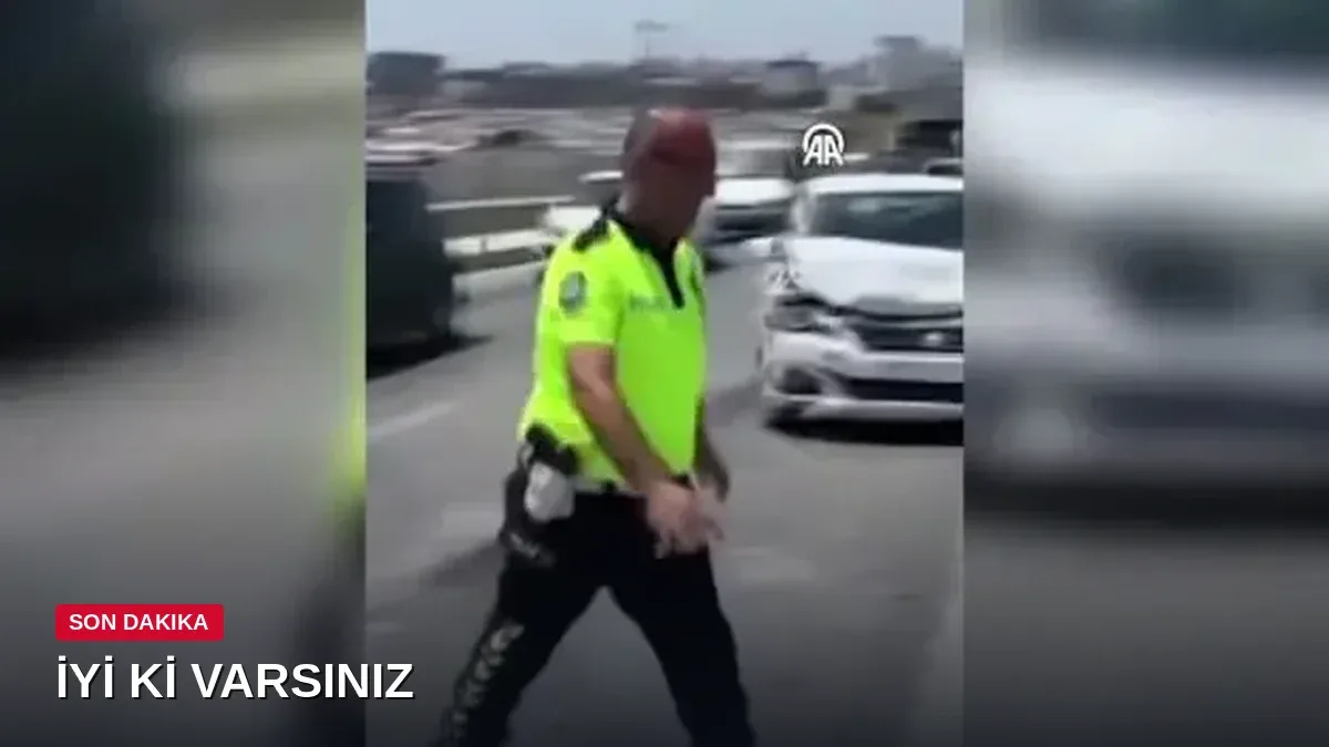 Bakan Çiftçi'den yola dökülen motor yağının üzerine toprak taşıyan polise teşekkür
