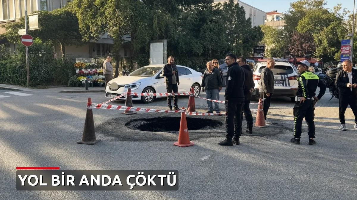Beşiktaş'ta ana cadde üzerinde yolda çökme: Trafiğe yansıyan yoğunluk