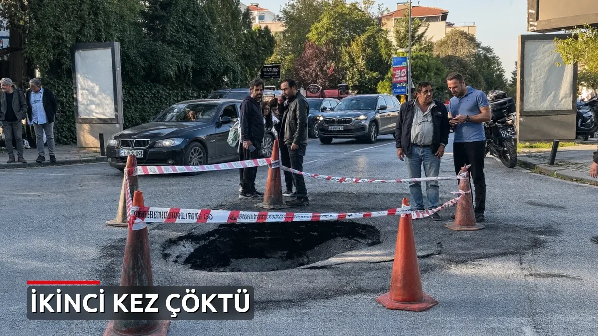 Beşiktaş'ta yolda çökme: Bir ay önce onarılan nokta yine çöktü