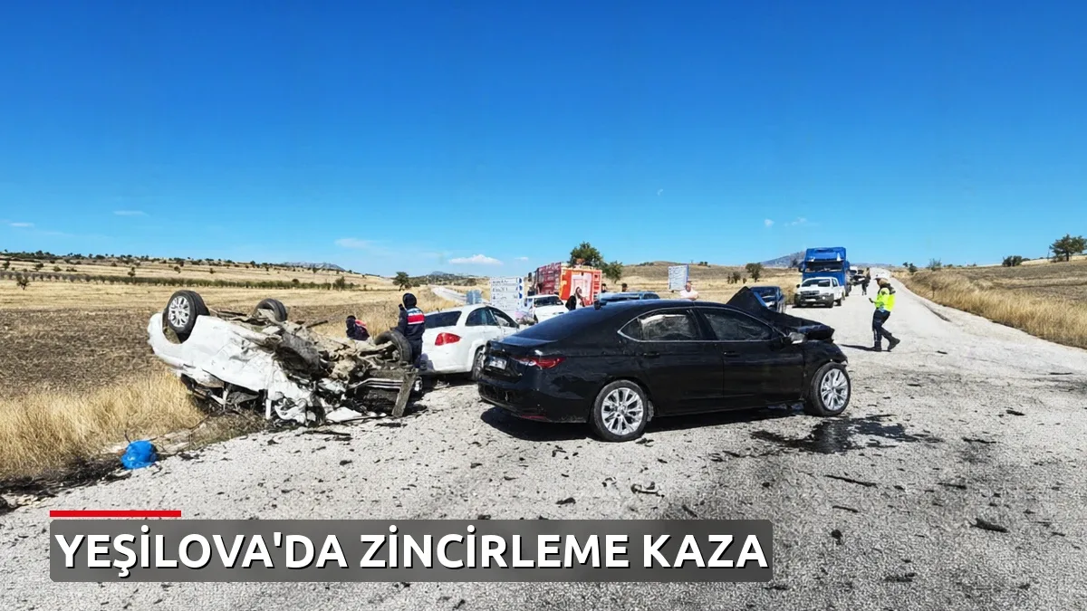 Burdur'da korkunç kaza: 1 ölü, 1'i ağır 7 yaralı