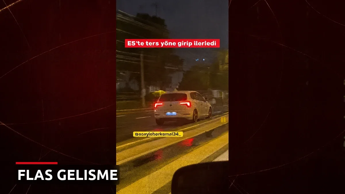 D-100'de ters yöne giren sürücü trafiği felç etti: Ecel terleri döktürüldü