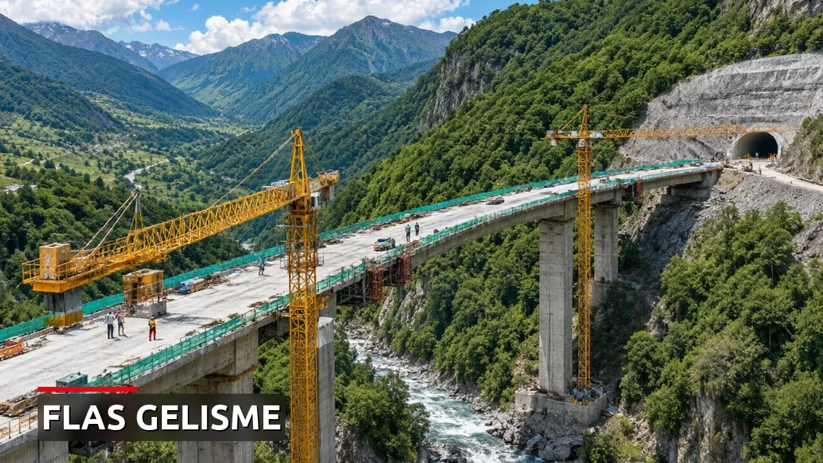 Dağların arasına dev köprü kuruyorlar: 1 saatlik yolculuk 15 dakikaya düşecek