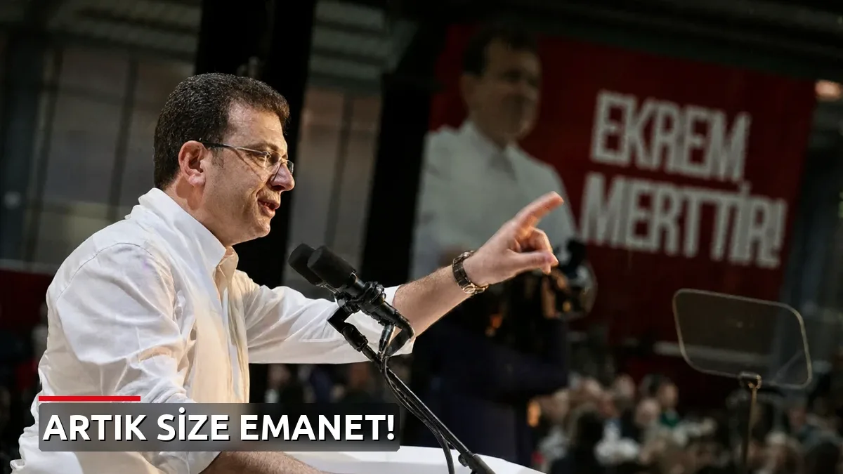 Ekrem İmamoğlu: 'Artık size emanet!'
