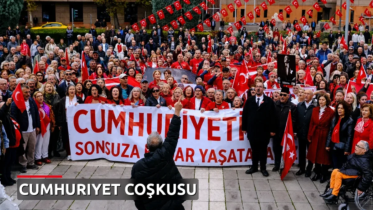 Eskişehir'de Cumhuriyet'in 103'üncü yılı büyük coşkuyla kutlandı: Binlerce kişi meydana yürüdü