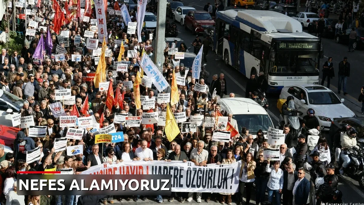 Gazeteciler sokaga cikti: Artik yeter, nefes alamiyoruz