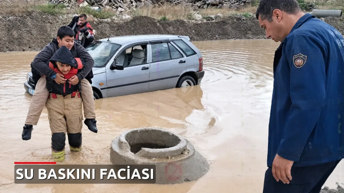 Hatay'da şiddetli yağış yolları göle çevirdi: Otomobilde sıkışan öğrenciler itfaiye tarafından kurtarıldı