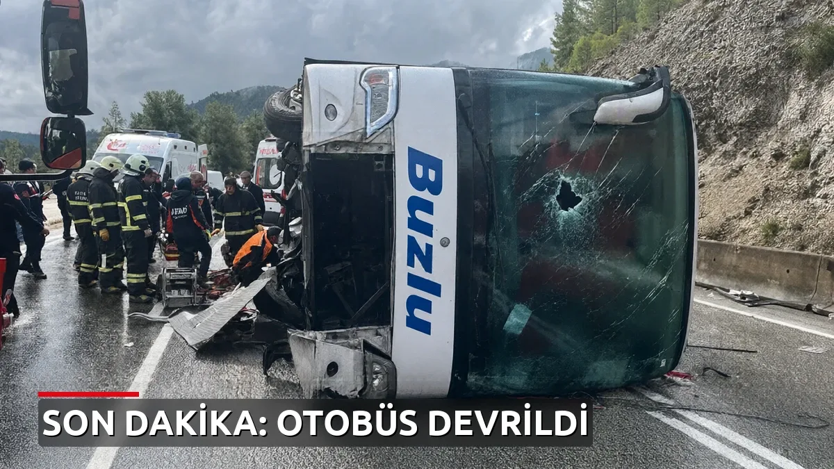 Isparta-Antalya Yolunda Yolcu Otobüsü Devrildi: Ölü ve Yaralılar Var