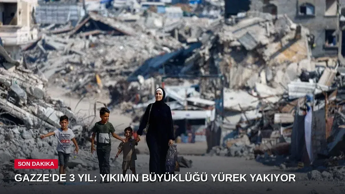 İsrail'in Gazze'ye saldırıları 3 yılı geride bıraktı: Yıkımın boyutu yürek yakıyor