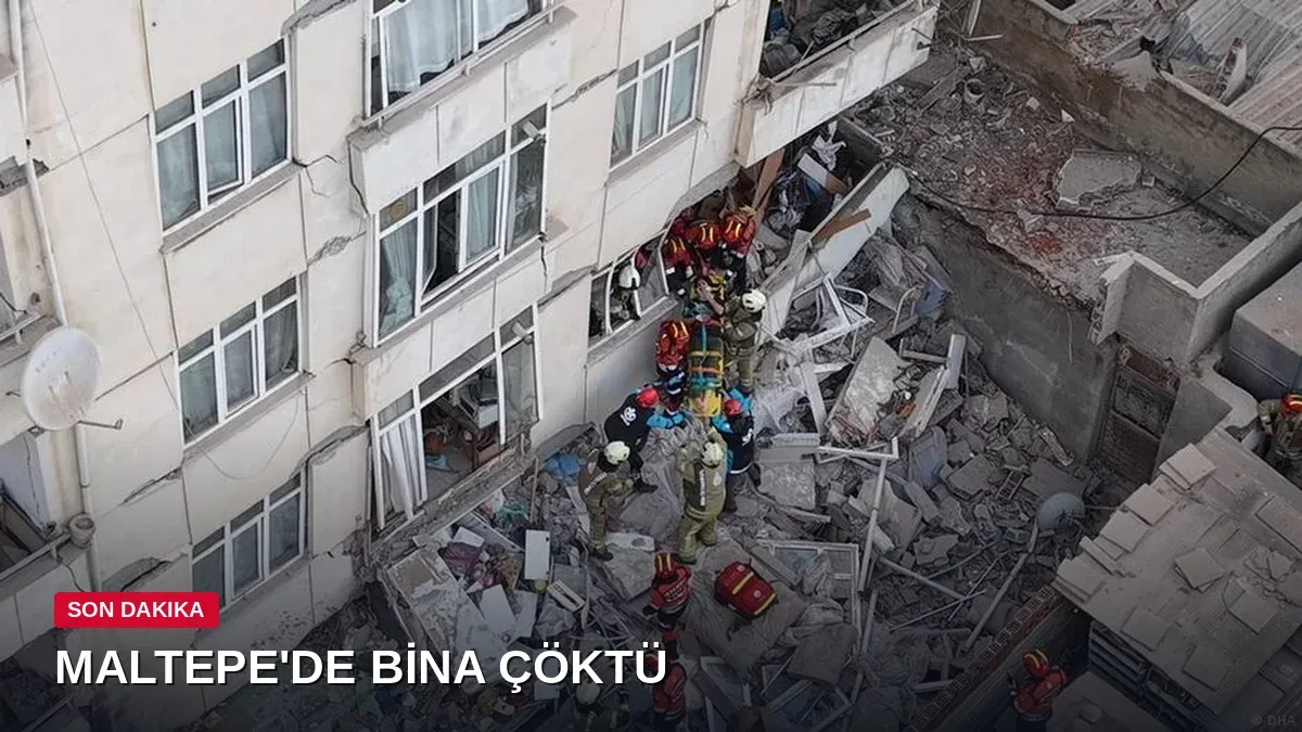 İstanbul Maltepe'de 7 Katlı Apartmanın İlk 3 Katı Çöktü: 5 Kişi Enkazdan Sağ Çıkarıldı