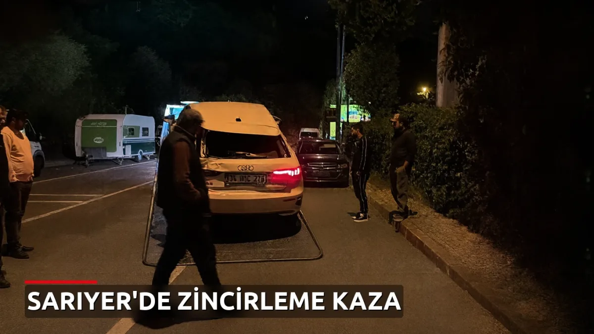 İstanbul Sarıyer'de otomobil park halindeki 6 araca çarptı: 1'i ağır 3 yaralı