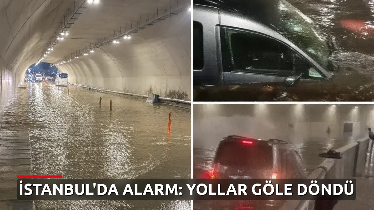 İstanbul'u kuvvetli sağanak vurdu: Yollar göle döndü, yeni tehlike için alarm verildi