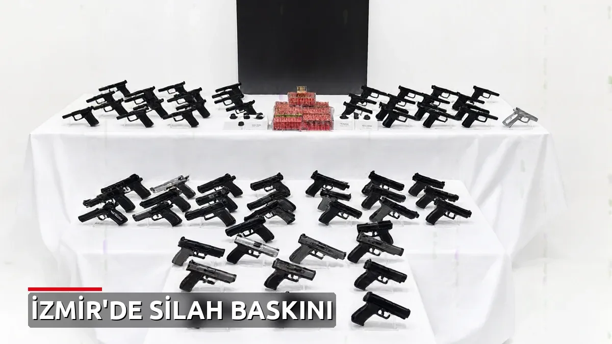 İzmir'de silah imalathanesine baskın: 33 tabanca ve bin 790 fişek ele geçirildi