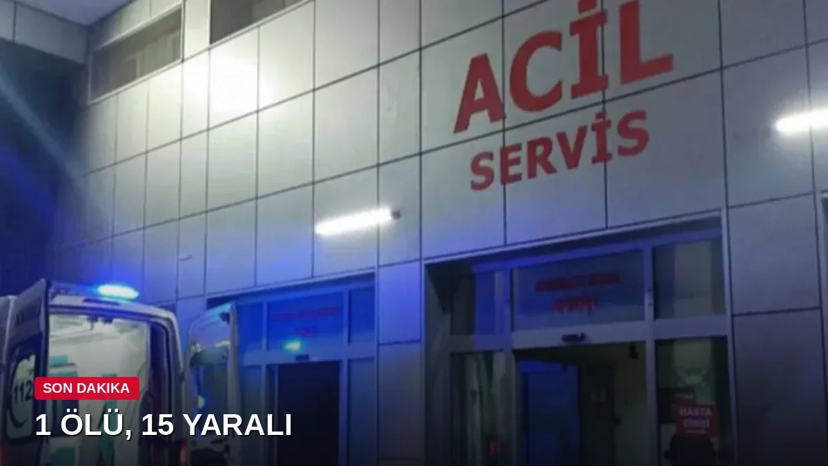 Kayseri'de korkunç kaza: İşçi servisleri kepçeye çarptı: 1 ölü, 15 yaralı