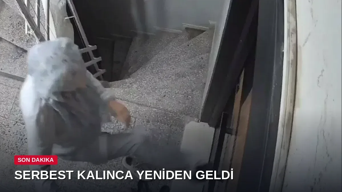 Komşusunun kapısını matkapla delmişti: Serbest kalınca bu kez de tekmeledi