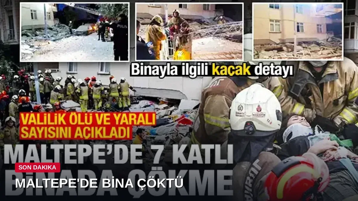 Maltepe'de 7 Katlı Binada Çökme! Ölü ve Yaralı Sayısı Açıklandı