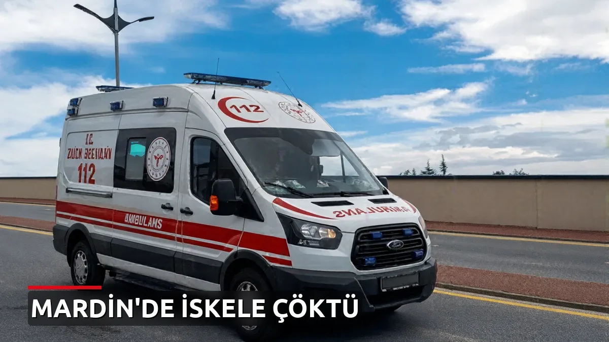 Mardin'de inşaatta iskele çöktü: 2 işçi yaralandı