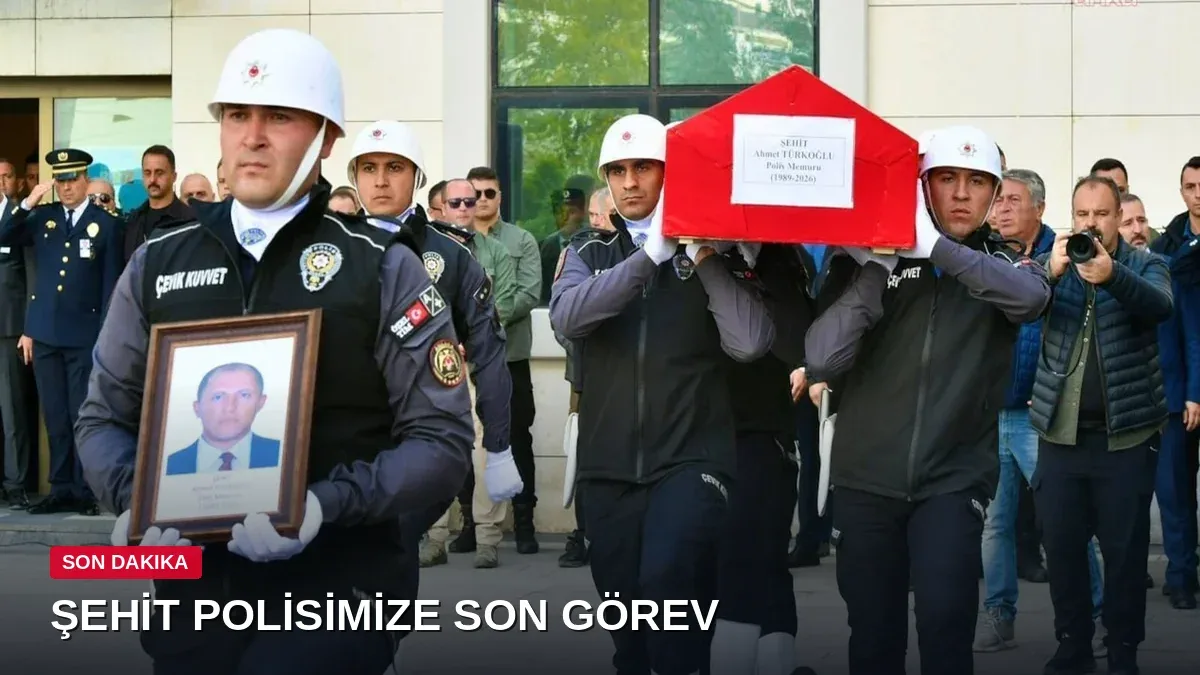 Şehit Polis Türkoğlu için Ankara Emniyet Müdürlüğü'nde Tören Düzenlendi
