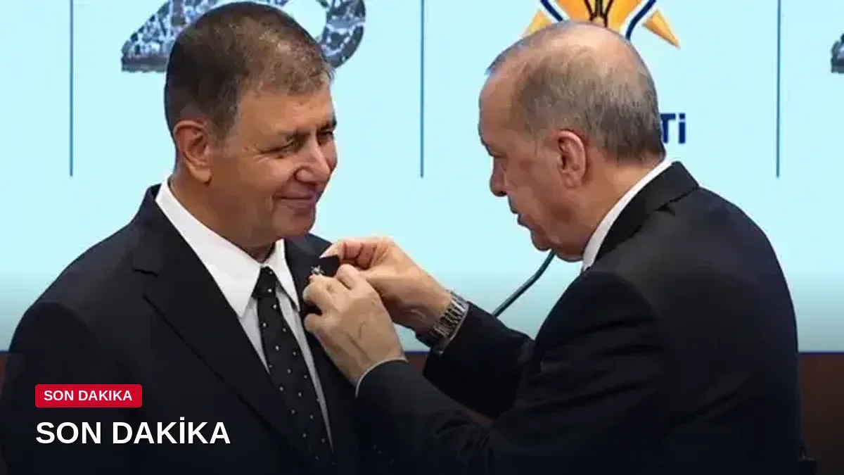 Son dakika... İzmir Büyükşehir Belediye Başkanı Cemil Tugay, resmen AKP'ye katıldı: Rozetini Erdoğan taktı!