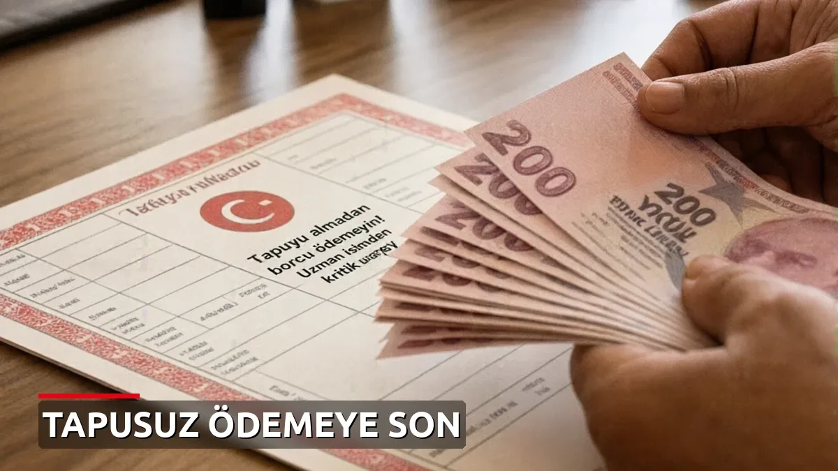 Tapuyu almadan borcu ödemeyin! Uzman isimden kritik uyarı