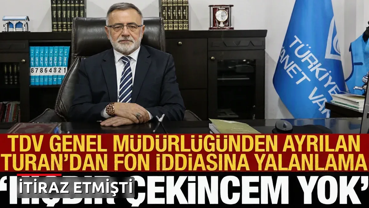 TDV Genel Müdürlüğü'nden ayrılan İzani Turan: Hiçbir çekincem yok